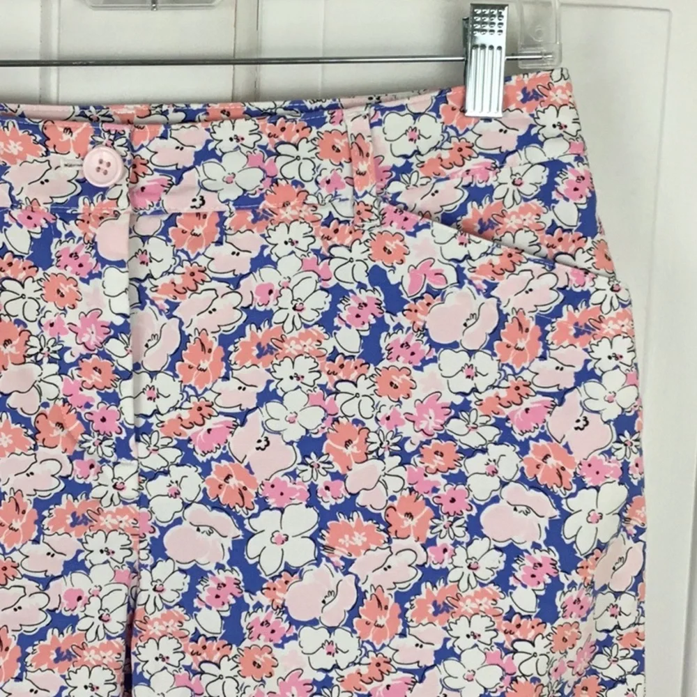 Talbots Floral Cotton Shorts Pastel Size 4 New